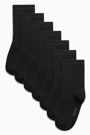 Black School Socks Seven Pack (Older Boys)